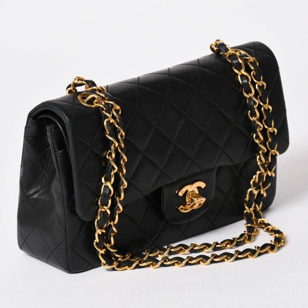 CHANEL CHANEL Matelasse 23 W Flap W Chain Shoulder Bag A2500 No. 1 Coco Mark Lambskin Black Good Condition Used 4a002509