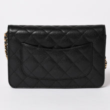 Load image into Gallery viewer, 新品未使用 CHANEL シャネル チェーンウォレット 長財布 AP0250 ランダム ココマーク キャビアスキン ブラック ゴールド金具 中古 4a002015