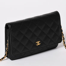 Load image into Gallery viewer, 新品未使用 CHANEL シャネル チェーンウォレット 長財布 AP0250 ランダム ココマーク キャビアスキン ブラック ゴールド金具 中古 4a002015