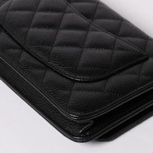 Load image into Gallery viewer, 新品未使用 CHANEL シャネル チェーンウォレット 長財布 AP0250 ランダム ココマーク キャビアスキン ブラック ゴールド金具 中古 4a002015