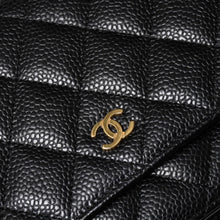 Load image into Gallery viewer, 新品未使用 CHANEL シャネル チェーンウォレット 長財布 AP0250 ランダム ココマーク キャビアスキン ブラック ゴールド金具 中古 4a002015
