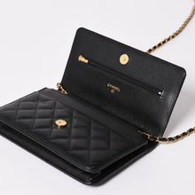 Load image into Gallery viewer, 新品未使用 CHANEL シャネル チェーンウォレット 長財布 AP0250 ランダム ココマーク キャビアスキン ブラック ゴールド金具 中古 4a002015