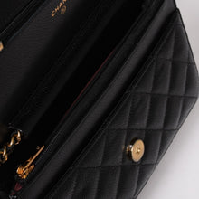 Load image into Gallery viewer, 新品未使用 CHANEL シャネル チェーンウォレット 長財布 AP0250 ランダム ココマーク キャビアスキン ブラック ゴールド金具 中古 4a002015