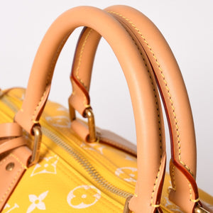 新品同様 LOUIS VUITTON ルイヴィトン スピーディ P9 バンドリエール40 M24419 2WAY ボストンバッグ イエロー ゴールド金具 中古 4a002789