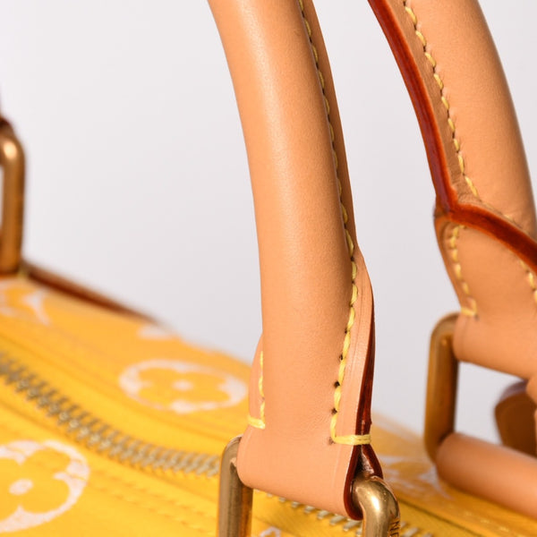 新品同様 LOUIS VUITTON ルイヴィトン スピーディ P9 バンドリエール40 M24419 2WAY ボストンバッグ イエロー ゴールド金具 中古 4a002789