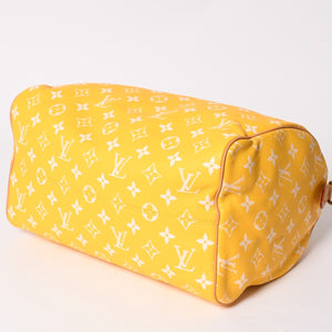 新品同様 LOUIS VUITTON ルイヴィトン スピーディ P9 バンドリエール40 M24419 2WAY ボストンバッグ イエロー ゴールド金具 中古 4a002789