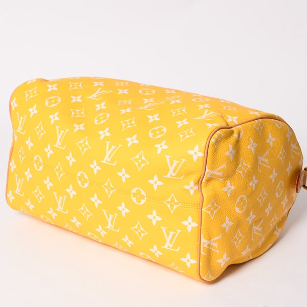 新品同様 LOUIS VUITTON ルイヴィトン スピーディ P9 バンドリエール40 M24419 2WAY ボストンバッグ イエロー ゴールド金具 中古 4a002789
