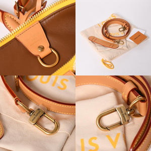 新品同様 LOUIS VUITTON ルイヴィトン スピーディ P9 バンドリエール40 M24419 2WAY ボストンバッグ イエロー ゴールド金具 中古 4a002789