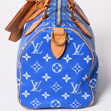 画像をギャラリービューアに読み込む, 新品同様 LOUIS VUITTON ルイヴィトン スピーディ P9 バンドリエール 25 ボストンバッグ M24424 ブルー ホワイト 中古 4a002787