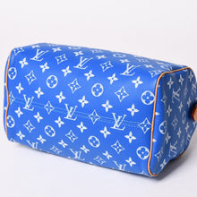画像をギャラリービューアに読み込む, 新品同様 LOUIS VUITTON ルイヴィトン スピーディ P9 バンドリエール 25 ボストンバッグ M24424 ブルー ホワイト 中古 4a002787