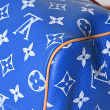 画像をギャラリービューアに読み込む, 新品同様 LOUIS VUITTON ルイヴィトン スピーディ P9 バンドリエール 25 ボストンバッグ M24424 ブルー ホワイト 中古 4a002787