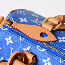 画像をギャラリービューアに読み込む, 新品同様 LOUIS VUITTON ルイヴィトン スピーディ P9 バンドリエール 25 ボストンバッグ M24424 ブルー ホワイト 中古 4a002787