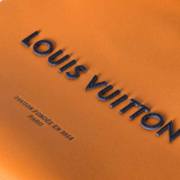 新品未使用 LOUIS VUITTON ルイヴィトン ショッパートート MINI カウハイドレザー サフランイエロー ブルー ショルダーバッグ RFID M15237 中古 4a002802
