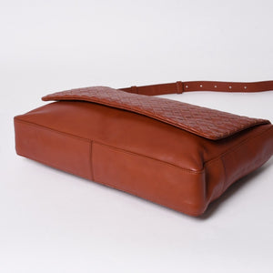 新品未使用品 BOTTEGA VENETA ボッテガヴェネタ イントレチャート メッセンジャーバッグ レザー ブラウン 中古 4a003220