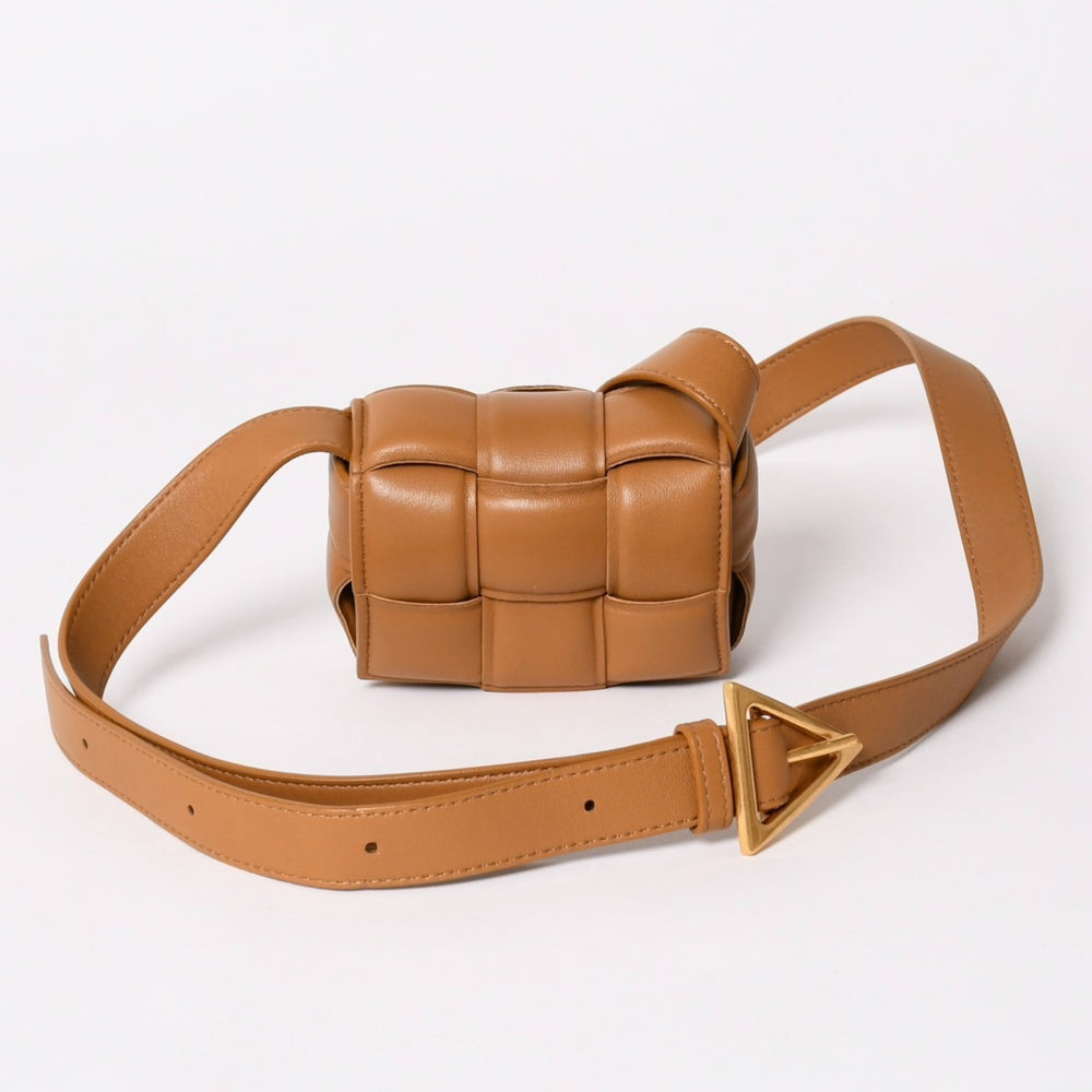 極美品 BOTTEGA VENETA ボッテガ ヴェネタ ショルダーバッグ キャンディー パデット カセット ミニ キャラメル ゴールド金具 中古 4a003230
