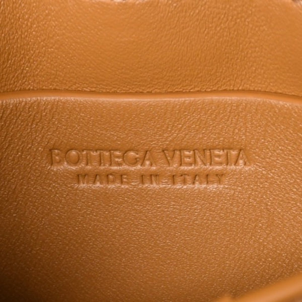 極美品 BOTTEGA VENETA ボッテガ ヴェネタ ショルダーバッグ キャンディー パデット カセット ミニ キャラメル ゴールド金具 中古 4a003230