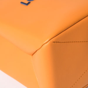 新品未使用 LOUIS VUITTON ルイヴィトン ショッパートート MINI カウハイドレザー サフランイエロー ブルー ショルダーバッグ RFID M15237 中古 4a002802