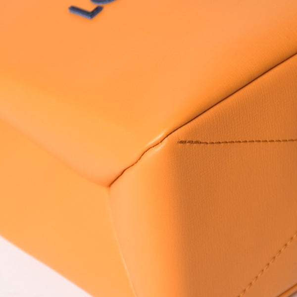 新品未使用 LOUIS VUITTON ルイヴィトン ショッパートート MINI カウハイドレザー サフランイエロー ブルー ショルダーバッグ RFID M15237 中古 4a002802