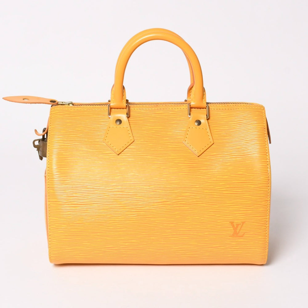 LOUIS VUITTON ルイヴィトン エピ スピーディ25 ボストンバッグ ハンドバッグ タッシリイエロー エピレザー イエロー ゴールド金具 M43019 美品 中古 4a002919