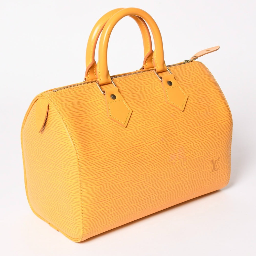 LOUIS VUITTON ルイヴィトン エピ スピーディ25 ボストンバッグ ハンドバッグ タッシリイエロー エピレザー イエロー ゴールド金具 M43019 美品 中古 4a002919