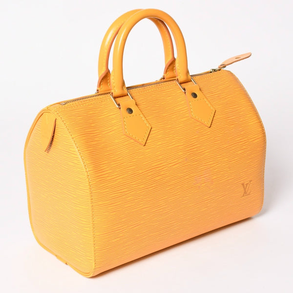 LOUIS VUITTON ルイヴィトン エピ スピーディ25 ボストンバッグ ハンドバッグ タッシリイエロー エピレザー イエロー ゴールド金具 M43019 美品 中古 4a002919