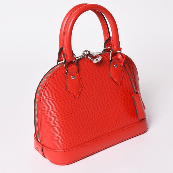 極美品 LOUIS VUITTTON ルイヴィトン アルマBB 2WAY ショルダーバッグ ハンドバッグ エピレザー M41160 レッド シルバー金具 中古 4a002804