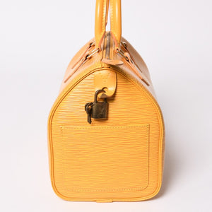 LOUIS VUITTON ルイヴィトン エピ スピーディ25 ボストンバッグ ハンドバッグ タッシリイエロー エピレザー イエロー ゴールド金具 M43019 美品 中古 4a002919