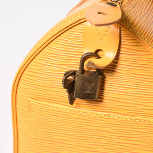 LOUIS VUITTON ルイヴィトン エピ スピーディ25 ボストンバッグ ハンドバッグ タッシリイエロー エピレザー イエロー ゴールド金具 M43019 美品 中古 4a002919