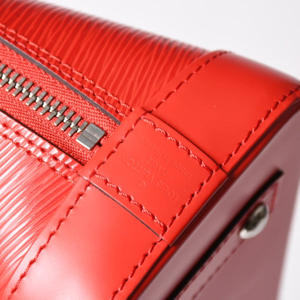 極美品 LOUIS VUITTTON ルイヴィトン アルマBB 2WAY ショルダーバッグ ハンドバッグ エピレザー M41160 レッド シルバー金具 中古 4a002804