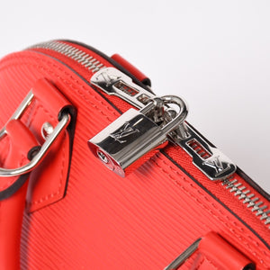 極美品 LOUIS VUITTTON ルイヴィトン アルマBB 2WAY ショルダーバッグ ハンドバッグ エピレザー M41160 レッド シルバー金具 中古 4a002804