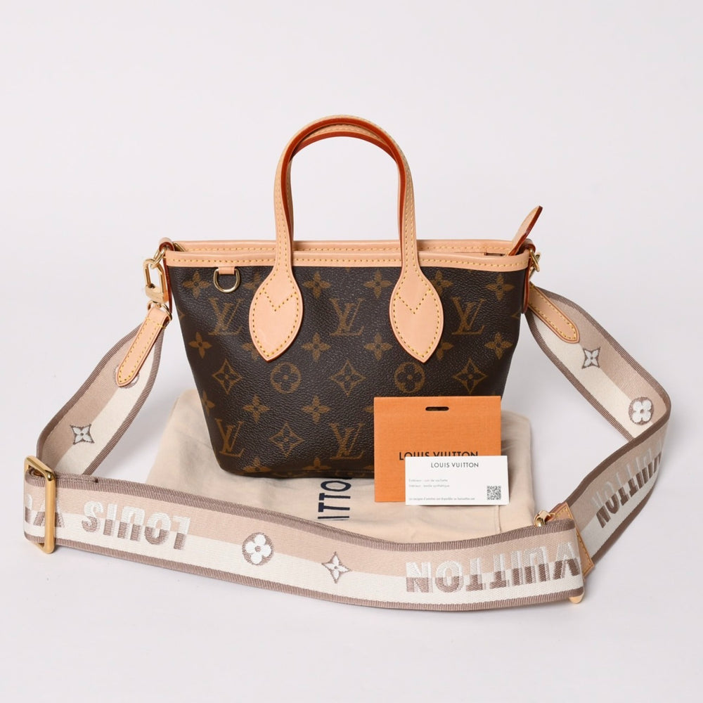 新品未使用 LOUISVUITTON ルイヴィトン ハンドバッグ ネヴァーフル BB ブラウン モノグラムキャンバス レザー M46705 ゴールド金具 4a002806