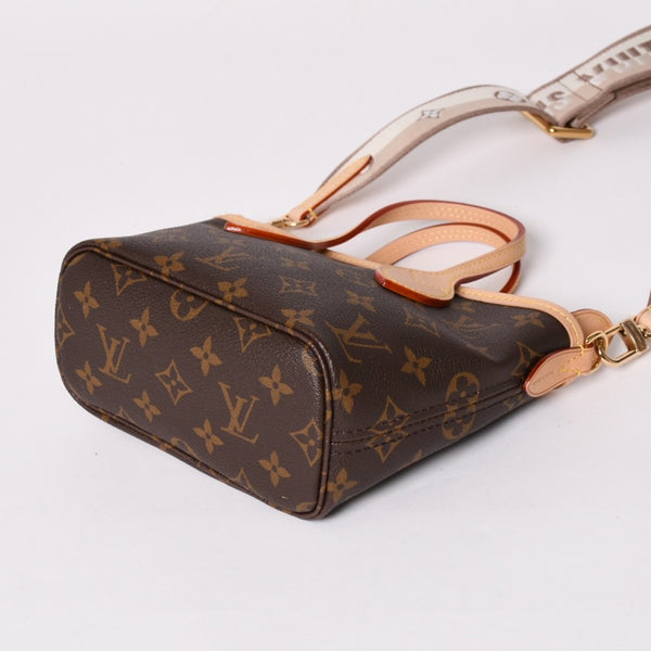新品未使用 LOUISVUITTON ルイヴィトン ハンドバッグ ネヴァーフル BB ブラウン モノグラムキャンバス レザー M46705 ゴールド金具 4a002806