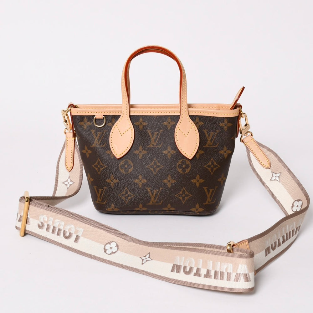 新品未使用 LOUISVUITTON ルイヴィトン ハンドバッグ ネヴァーフル BB ブラウン モノグラムキャンバス レザー M46705 ゴールド金具 4a002806