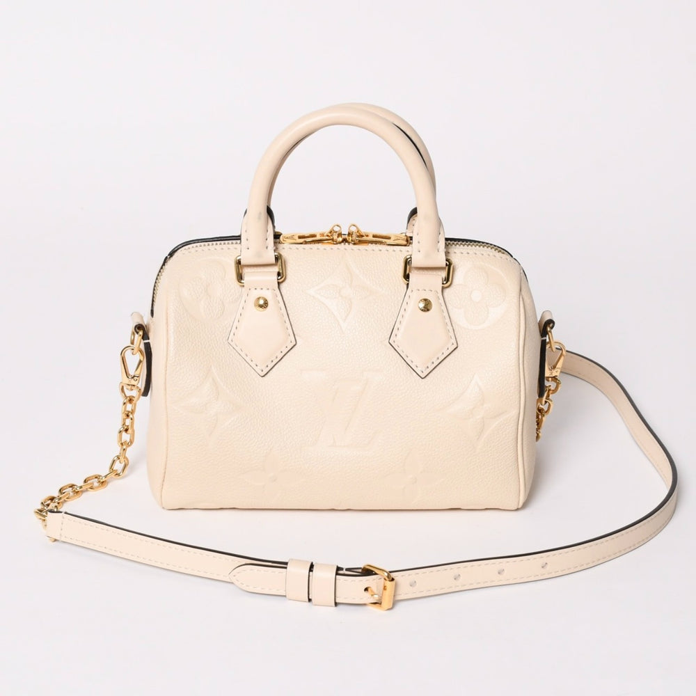 極美品 LOUIS VUITTON ルイヴィトン モノグラム アンプラント スピーディ クレーム バンドリエール20 ハンドバッグ M58954 中古 4a002458