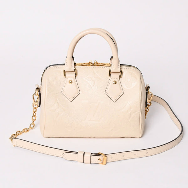 極美品 LOUIS VUITTON ルイヴィトン モノグラム アンプラント スピーディ クレーム バンドリエール20 ハンドバッグ M58954 中古 4a002458