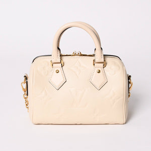 極美品 LOUIS VUITTON ルイヴィトン モノグラム アンプラント スピーディ クレーム バンドリエール20 ハンドバッグ M58954 中古 4a002458
