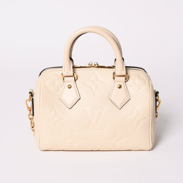 極美品 LOUIS VUITTON ルイヴィトン モノグラム アンプラント スピーディ クレーム バンドリエール20 ハンドバッグ M58954 中古 4a002458