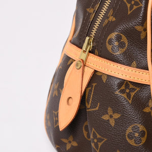 Very Good Condition LOUIS VUITTON Montorgueil GM Shoulder Bag M95566 Brown Monogram Canvas Gold Hardware Used 4a002842