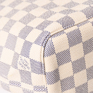 極美品 LOUIS VUITTON ルイヴィトン ハンドバッグ ネヴァーフルPM N51110 ダミエ アズール キャンバス ホワイト 中古 4a002873
