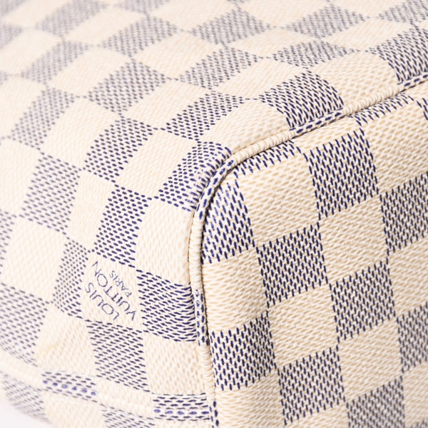 極美品 LOUIS VUITTON ルイヴィトン ハンドバッグ ネヴァーフルPM N51110 ダミエ アズール キャンバス ホワイト 中古 4a002873