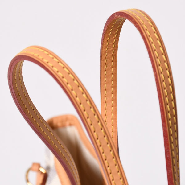 極美品 LOUIS VUITTON ルイヴィトン ハンドバッグ ネヴァーフルPM N51110 ダミエ アズール キャンバス ホワイト 中古 4a002873
