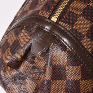 Very good condition LOUIS VUITTON Damier Rivington PM Damier Ebene Out of print Handbag Brown Gold hardware N41157 Used 4a002808