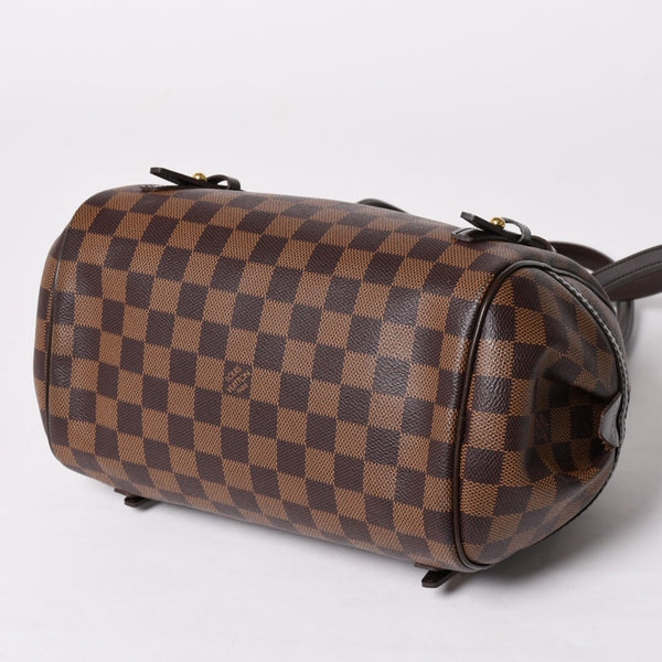 Very good condition LOUIS VUITTON Damier Rivington PM Damier Ebene Out of print Handbag Brown Gold hardware N41157 Used 4a002808