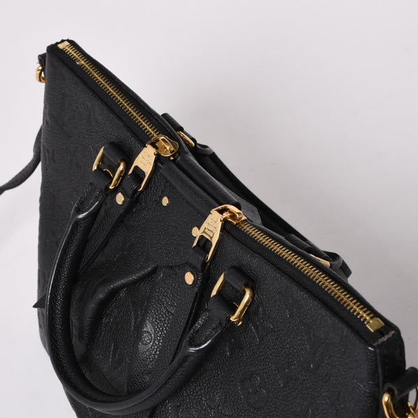 極美品 LOUIS VUITTON ルイヴィトン ハンドバッグ マザリーヌPM モノグラムアンプラント ブラック M50638 ゴールド金具 中古 4a002815