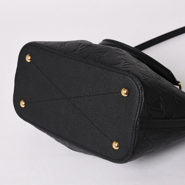 極美品 LOUIS VUITTON ルイヴィトン ハンドバッグ マザリーヌPM モノグラムアンプラント ブラック M50638 ゴールド金具 中古 4a002815