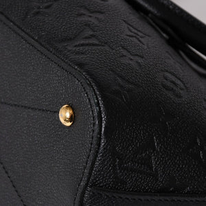 極美品 LOUIS VUITTON ルイヴィトン ハンドバッグ マザリーヌPM モノグラムアンプラント ブラック M50638 ゴールド金具 中古 4a002815