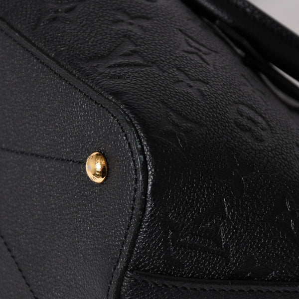 極美品 LOUIS VUITTON ルイヴィトン ハンドバッグ マザリーヌPM モノグラムアンプラント ブラック M50638 ゴールド金具 中古 4a002815