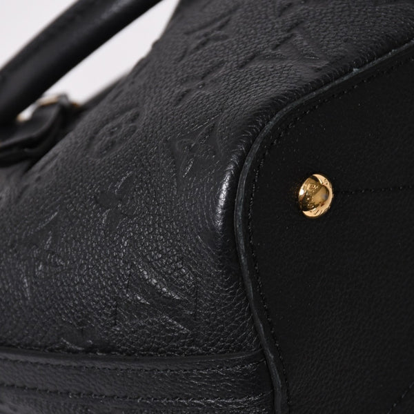 極美品 LOUIS VUITTON ルイヴィトン ハンドバッグ マザリーヌPM モノグラムアンプラント ブラック M50638 ゴールド金具 中古 4a002815