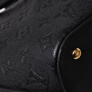 極美品 LOUIS VUITTON ルイヴィトン ハンドバッグ マザリーヌPM モノグラムアンプラント ブラック M50638 ゴールド金具 中古 4a002815