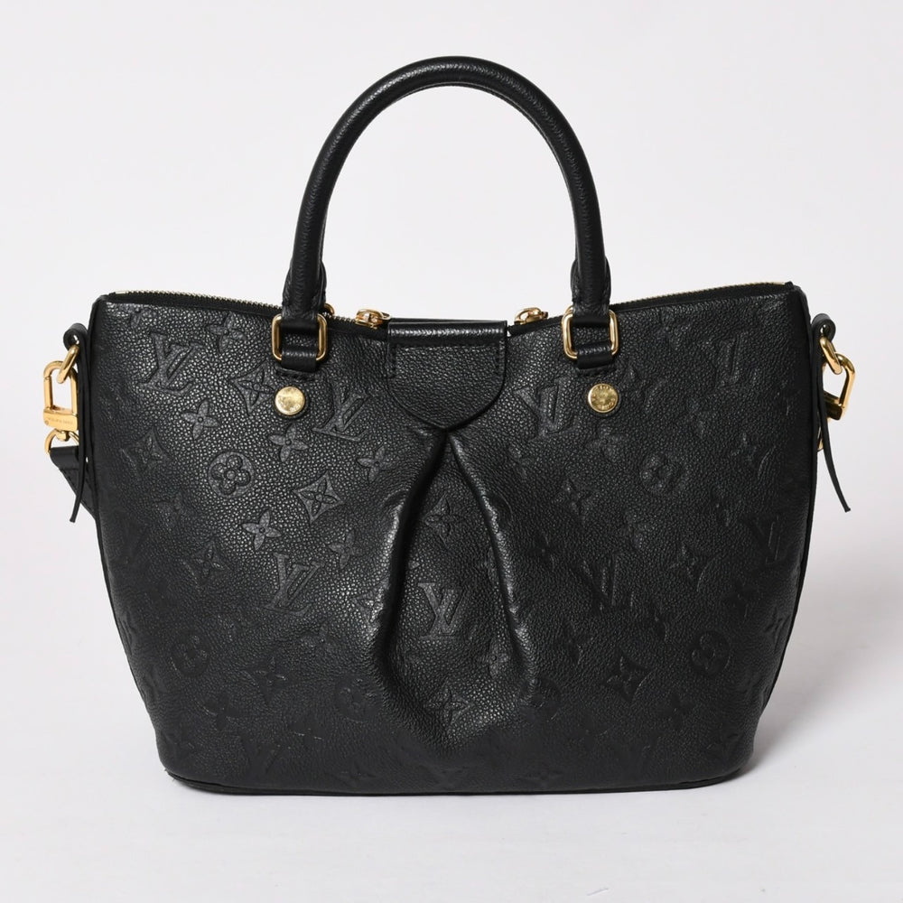 極美品 LOUIS VUITTON ルイヴィトン ハンドバッグ マザリーヌPM モノグラムアンプラント ブラック M50638 ゴールド金具 中古 4a002815